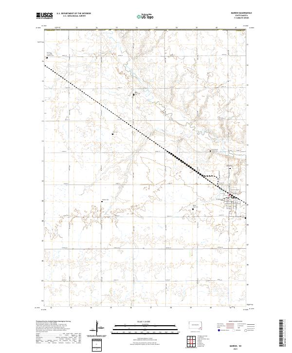 USGS US Topo 7.5-minute map for Marion SD 2021