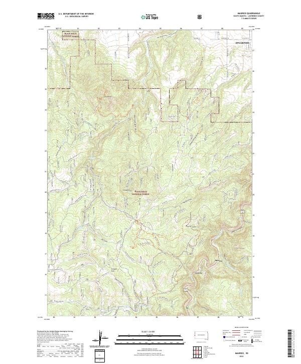 USGS US Topo 7.5-minute map for Maurice SD 2021