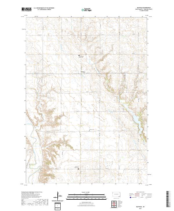 USGS US Topo 7.5-minute map for Mayfield SD 2021