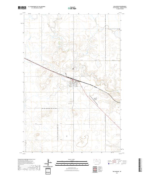 USGS US Topo 7.5-minute map for McLaughlin SD 2021