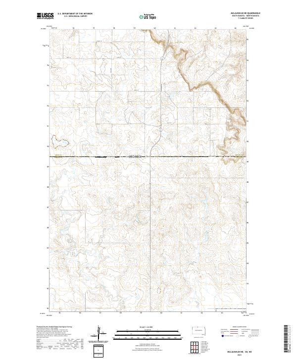 USGS US Topo 7.5-minute map for McLaughlin NE SDND 2021