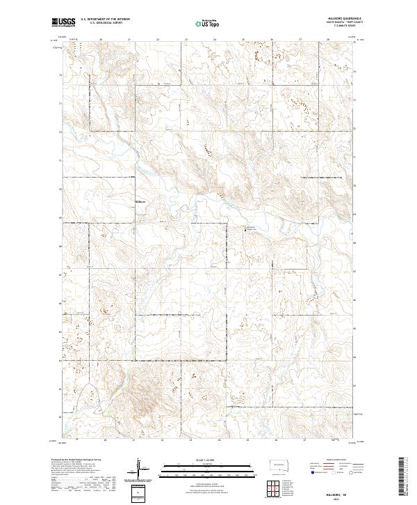 USGS US Topo 7.5-minute map for Millboro SD 2021