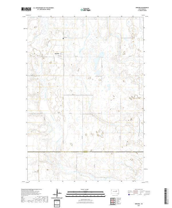 USGS US Topo 7.5-minute map for Miranda SD 2021