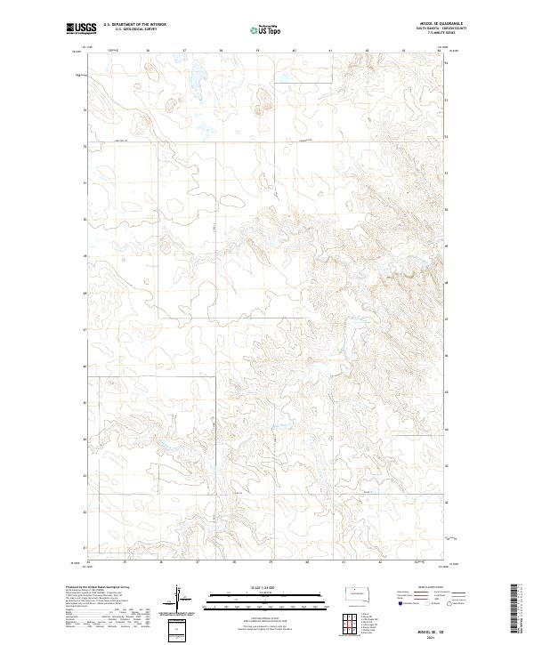 USGS US Topo 7.5-minute map for Miscol SE SD 2021