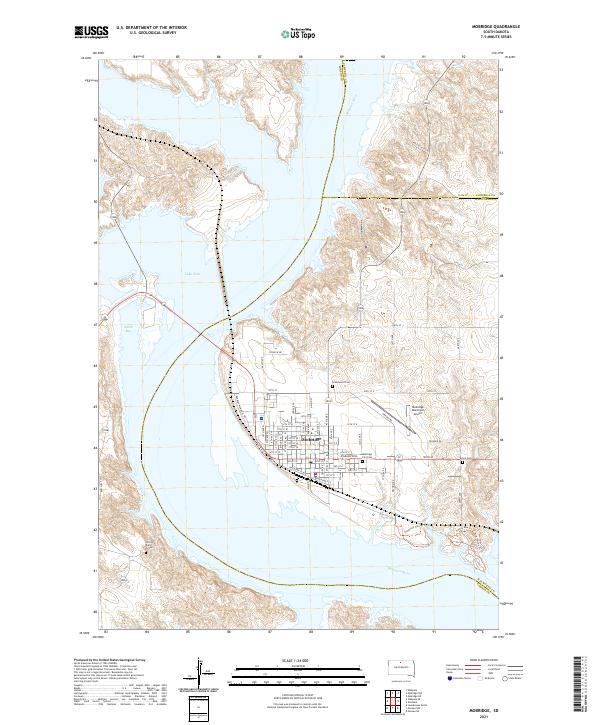 USGS US Topo 7.5-minute map for Mobridge SD 2021