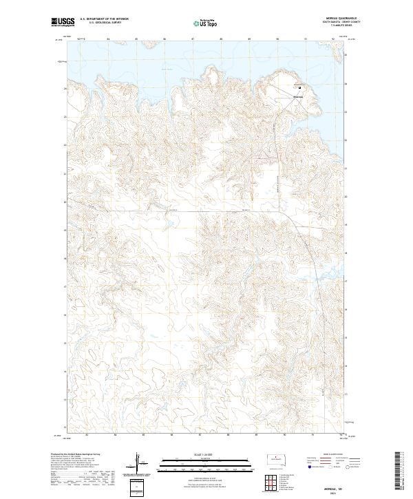 USGS US Topo 7.5-minute map for Moreau SD 2021