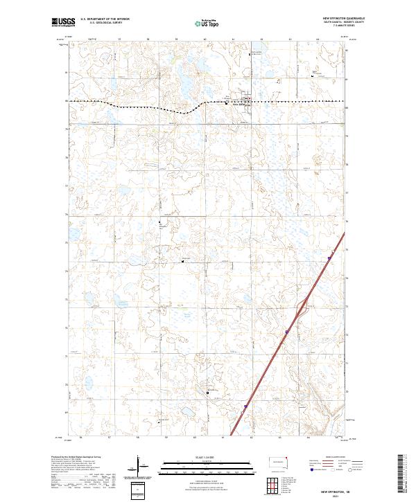 USGS US Topo 7.5-minute map for New Effington SD 2021