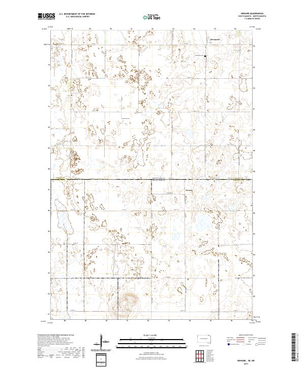 USGS US Topo 7.5-minute map for Newark SDND 2021