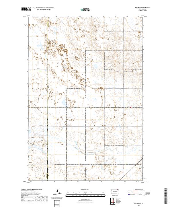 USGS US Topo 7.5-minute map for Newark SW SD 2021