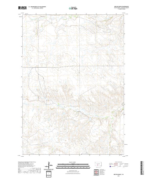 USGS US Topo 7.5-minute map for Nielson Ranch SD 2021