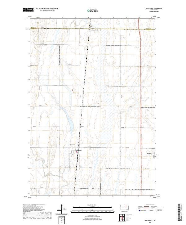 USGS US Topo 7.5-minute map for Northville SD 2021