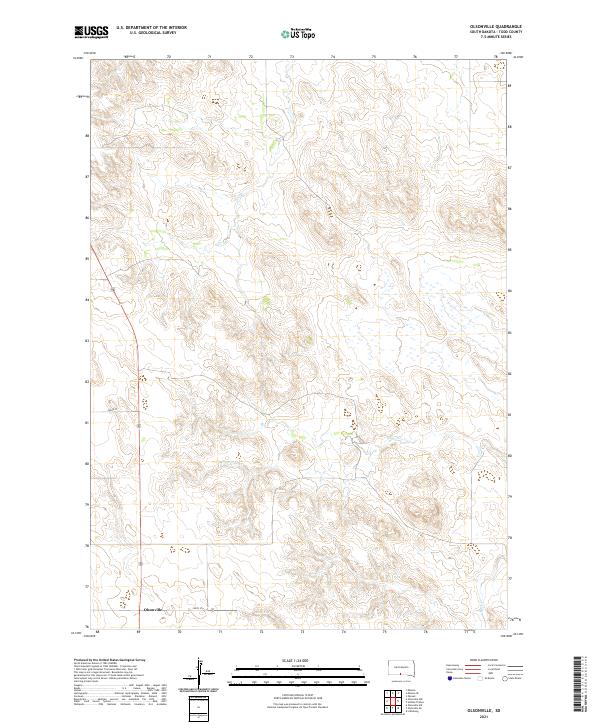 USGS US Topo 7.5-minute map for Olsonville SD 2021