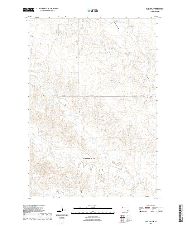 USGS US Topo 7.5-minute map for Opal East SW SD 2021