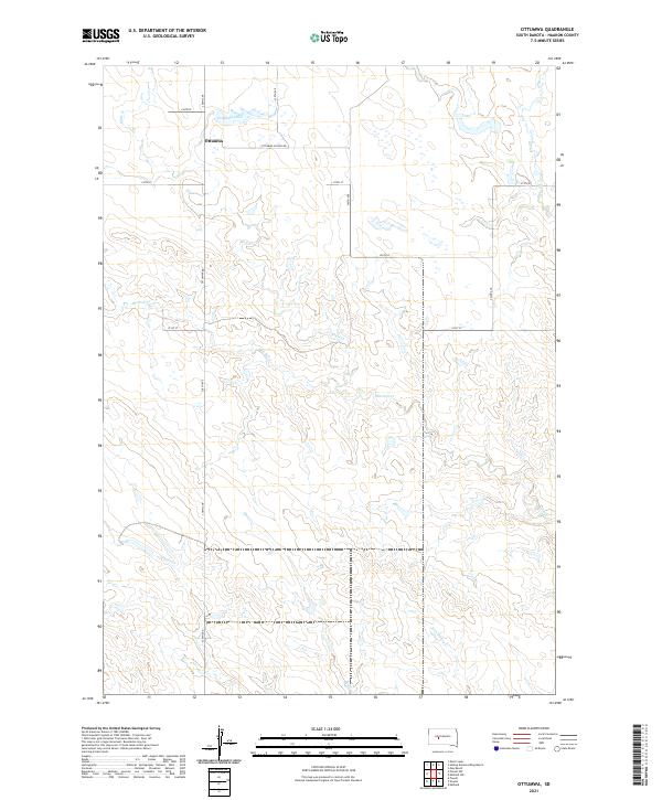 USGS US Topo 7.5-minute map for Ottumwa SD 2021