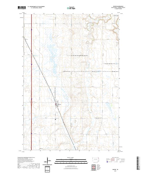 USGS US Topo 7.5-minute map for Peever SD 2021