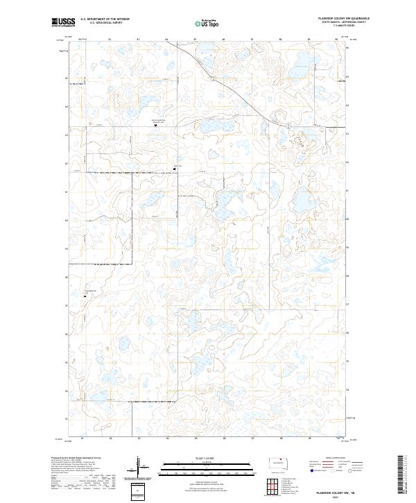 USGS US Topo 7.5-minute map for Plainview Colony NW SD 2021