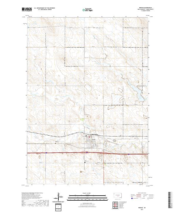 USGS US Topo 7.5-minute map for Presho SD 2021