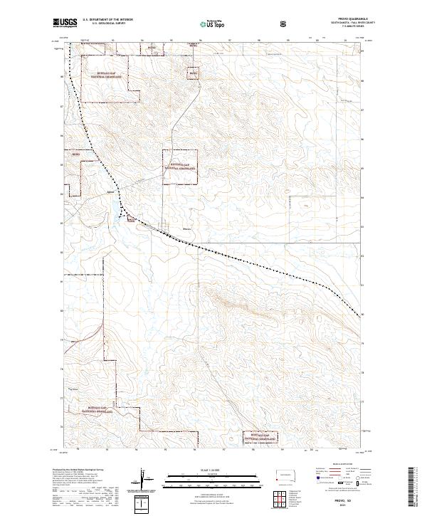 USGS US Topo 7.5-minute map for Provo SD 2021