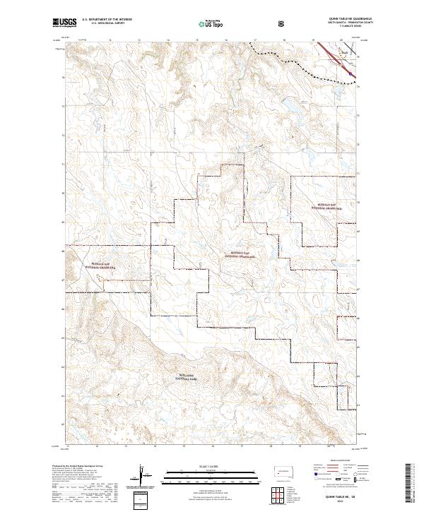 USGS US Topo 7.5-minute map for Quinn Table NE SD 2021