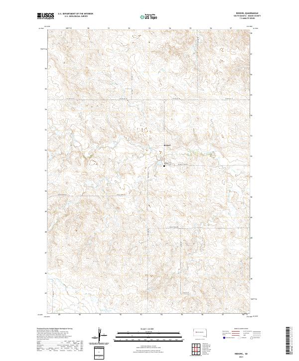 USGS US Topo 7.5-minute map for Redowl SD 2021