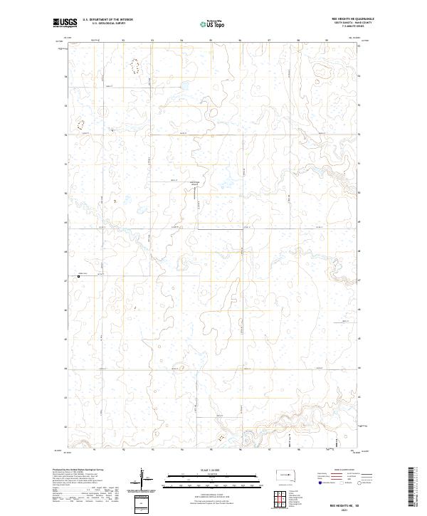 USGS US Topo 7.5-minute map for Ree Heights NE SD 2021