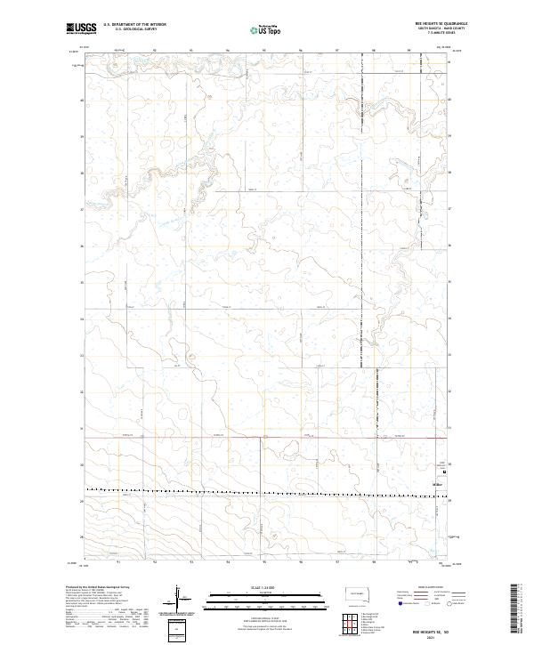 USGS US Topo 7.5-minute map for Ree Heights SE SD 2021