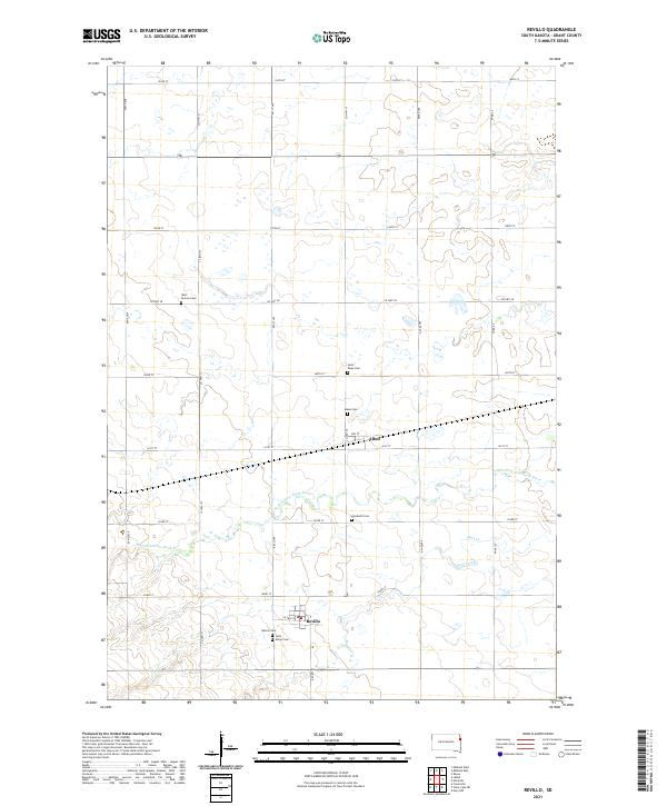 USGS US Topo 7.5-minute map for Revillo SD 2021