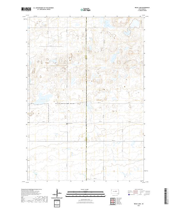 USGS US Topo 7.5-minute map for Rezac Lake SD 2021