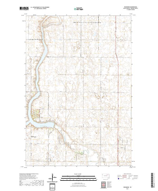 USGS US Topo 7.5-minute map for Richmond SD 2021