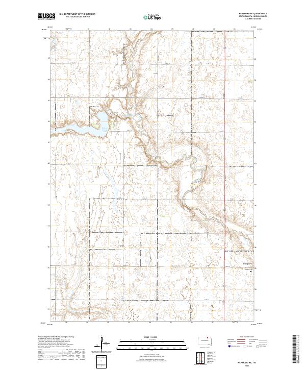 USGS US Topo 7.5-minute map for Richmond NE SD 2021