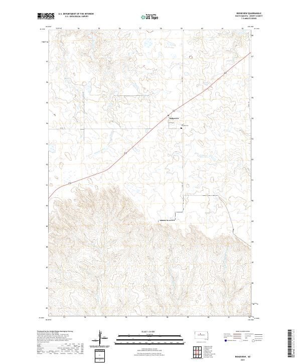 USGS US Topo 7.5-minute map for Ridgeview SD 2021