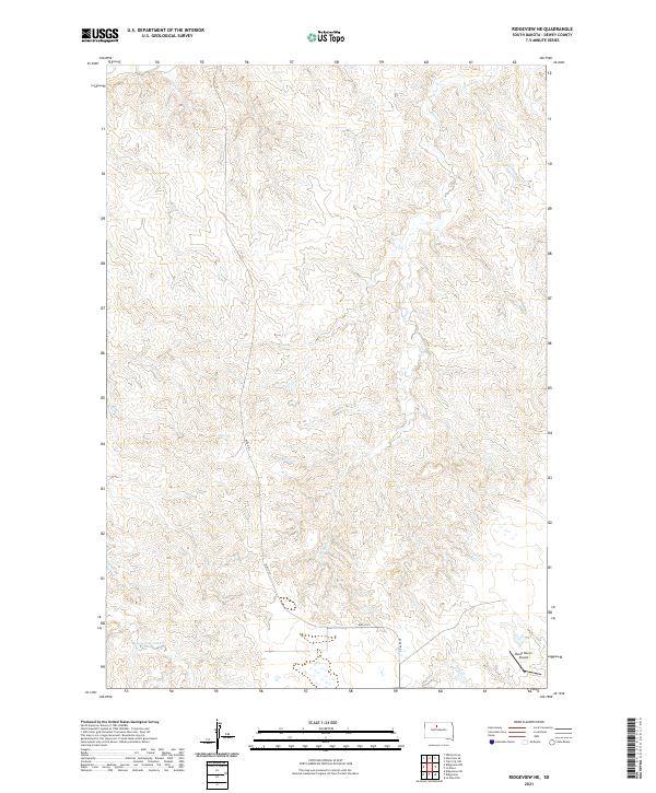 USGS US Topo 7.5-minute map for Ridgeview NE SD 2021