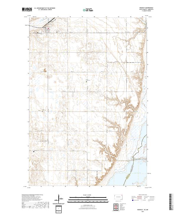 USGS US Topo 7.5-minute map for Rosholt SDMN 2021