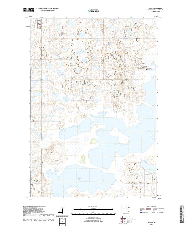 USGS US Topo 7.5-minute map for Roslyn SD 2021