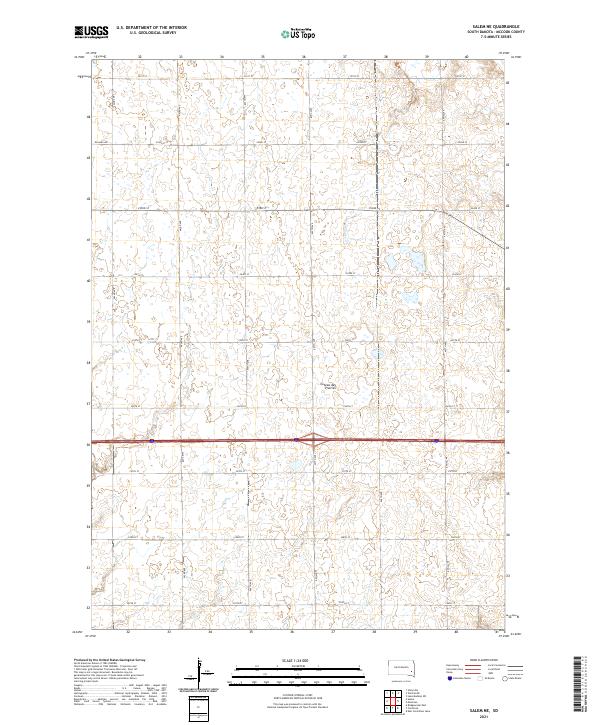 USGS US Topo 7.5-minute map for Salem NE SD 2021