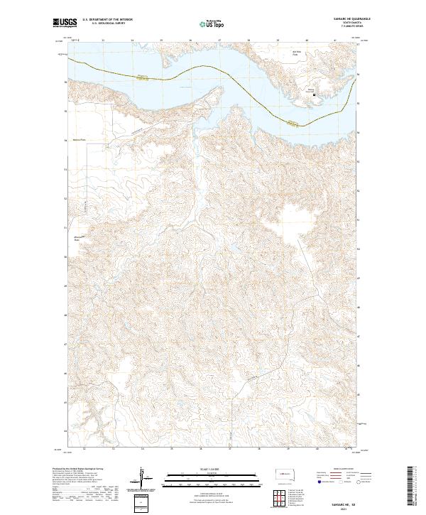 USGS US Topo 7.5-minute map for Sansarc NE SD 2021