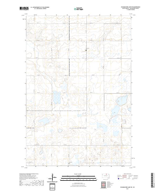 USGS US Topo 7.5-minute map for Schumacher Lake SW SD 2021