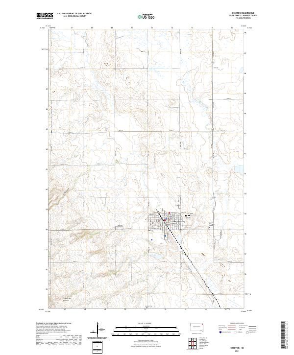 USGS US Topo 7.5-minute map for Sisseton SD 2021