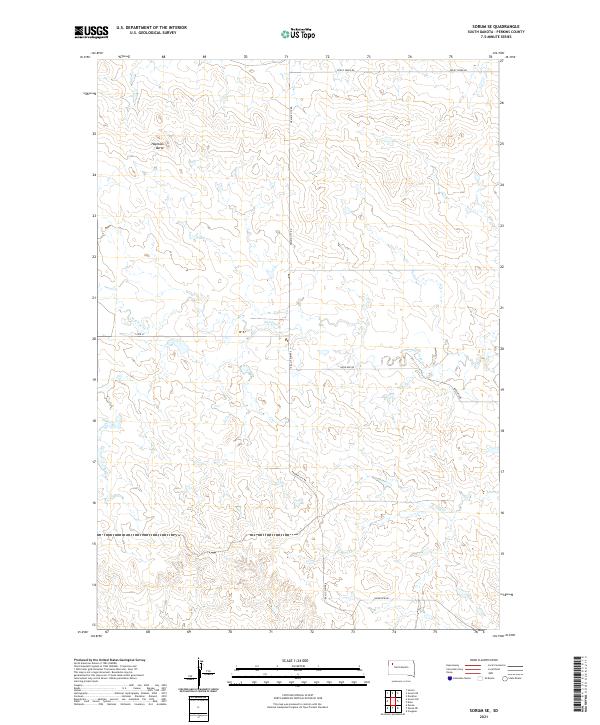 USGS US Topo 7.5-minute map for Sorum SE SD 2021