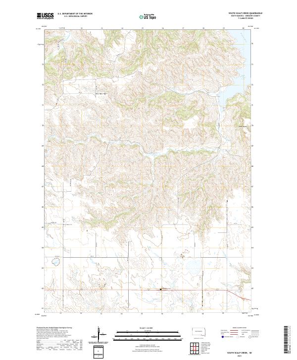 USGS US Topo 7.5-minute map for South Scalp Creek SD 2021