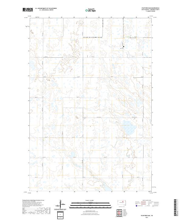 USGS US Topo 7.5-minute map for Stafford Dam SD 2021