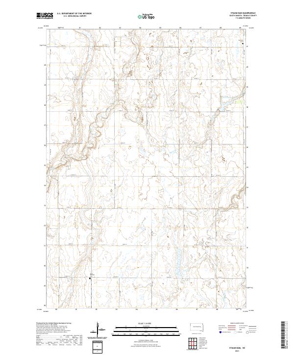 USGS US Topo 7.5-minute map for Staum Dam SD 2021