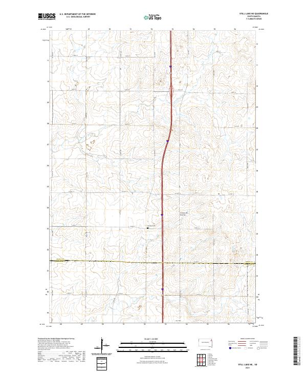 USGS US Topo 7.5-minute map for Still Lake NE SD 2021