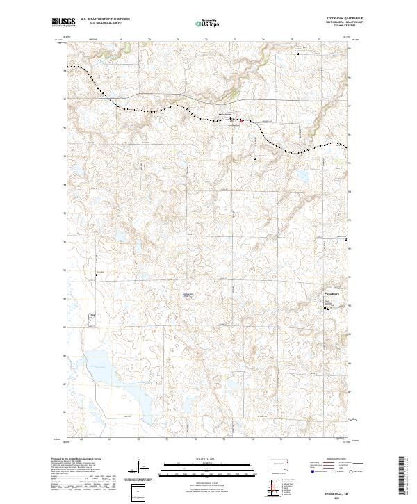 USGS US Topo 7.5-minute map for Stockholm SD 2021