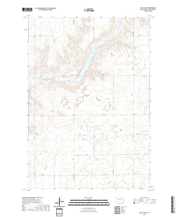 USGS US Topo 7.5-minute map for Sully Lake SD 2021