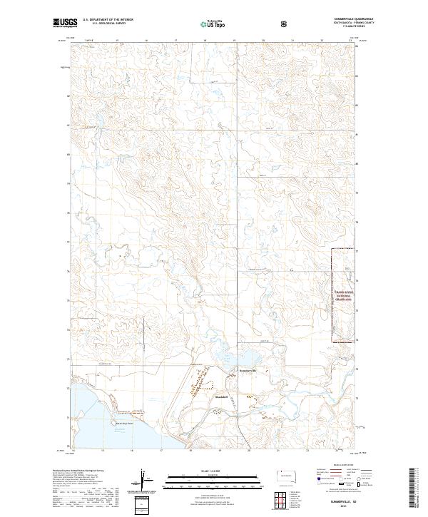 USGS US Topo 7.5-minute map for Summerville SD 2021