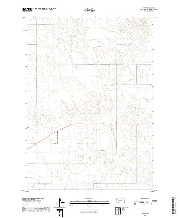 USGS US Topo 7.5-minute map for Swett SD 2021