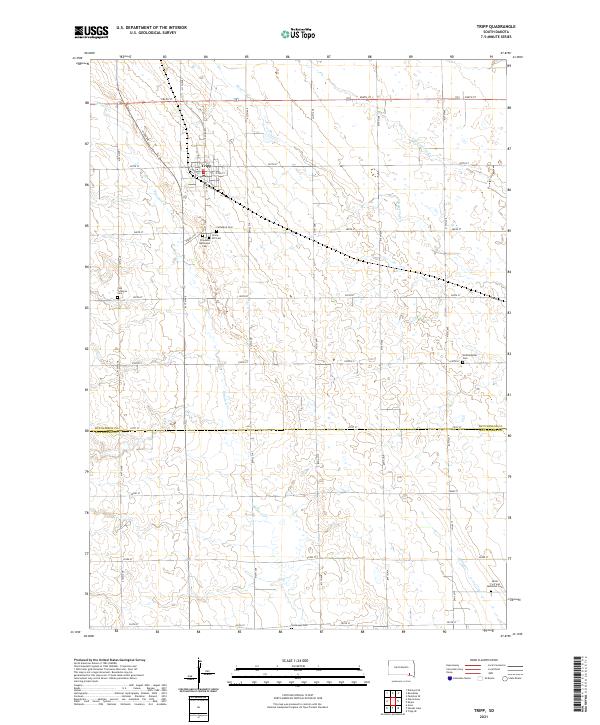 USGS US Topo 7.5-minute map for Tripp SD 2021