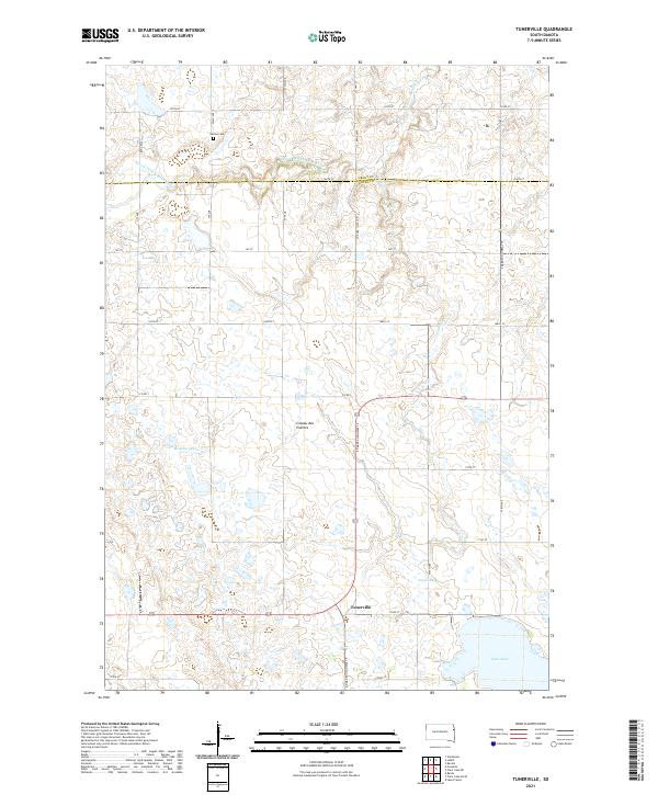 USGS US Topo 7.5-minute map for Tunerville SD 2021