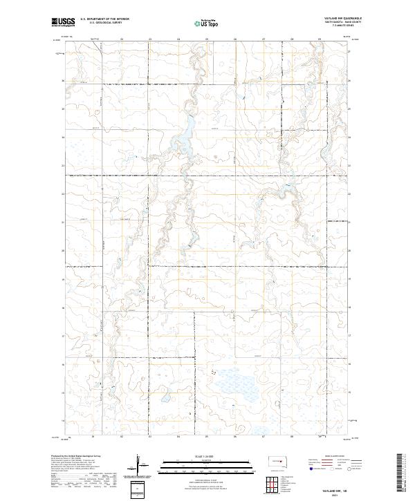 USGS US Topo 7.5-minute map for Vayland NW SD 2021